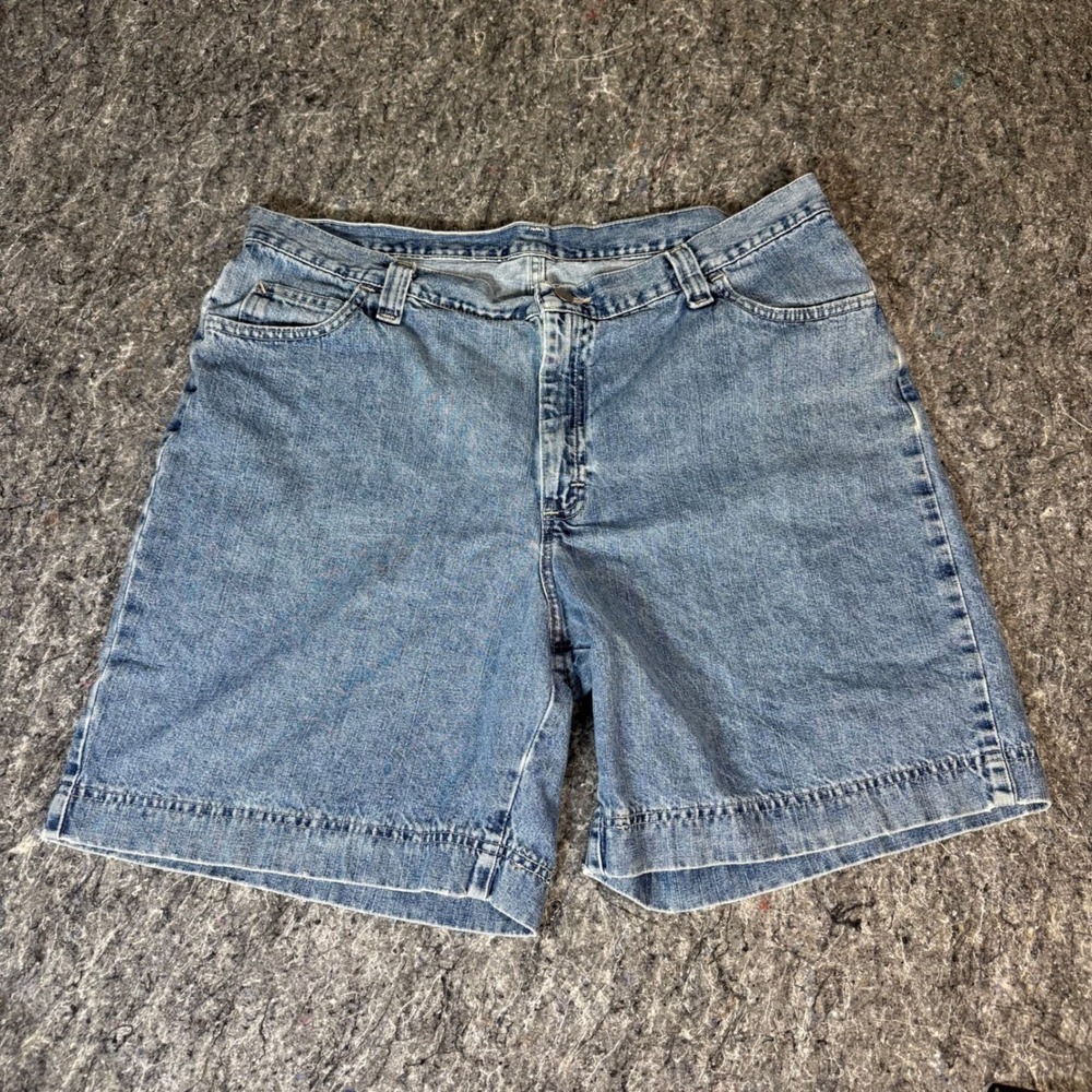 Riders by Lee Womens Denim Shorts Light Wash High‎ Rise 100% Cotton Size 18M